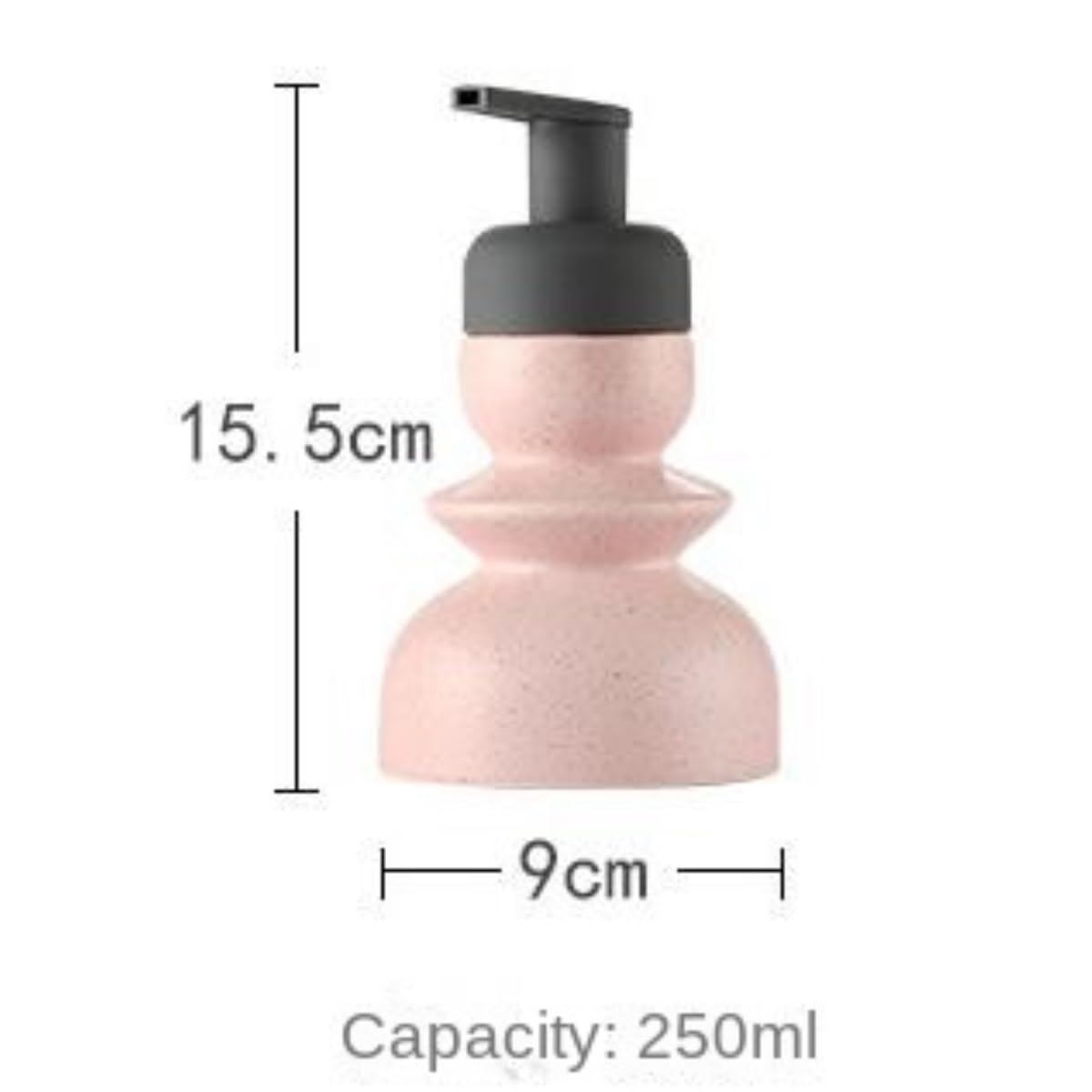 Dispenser Sapone Ricaricabile Semplice Erogatore di Sapone Manuale, Schiuma, in Ceramica Dosatore Liquido(Grün)