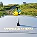 Rdxcv Bee Car Antenna Topper, Happy Bee EVA Foam Automotive Antenna Ball, Cute Bumble Bee Aerial Ball Toppers Exterior Decoration for Most Vehicles, Universal Car Accessories (Blue, Wink)