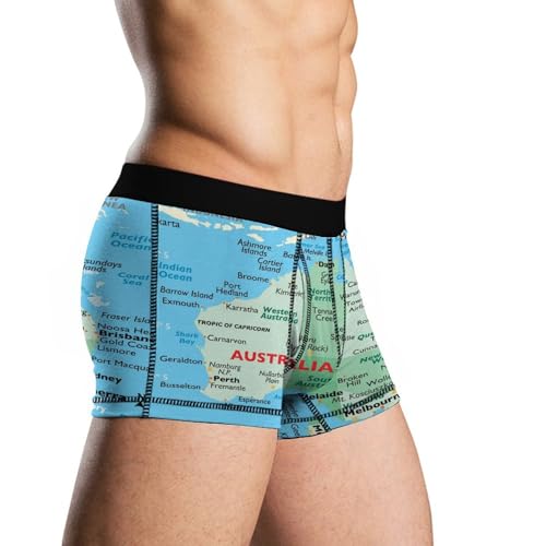 Maps of Mongolia Men's Underwear Breathable Boxer Briefs Pajama Sleep4
