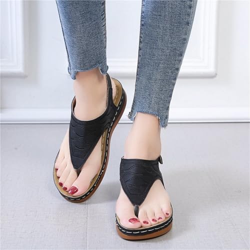 Women's Sandals Ladies Clip Toe Wedges Thong Shoes Casual Female4