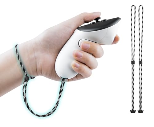 SOULWIT 1 Paar Professionelle Ersatz Handgelenkriemen für Oculus Quest3/Quest 3, Dauerhaft und Anpassbar, Controllergriffriemen für Meta Quest3S/Quest 3S, Einfache DIY-Installation