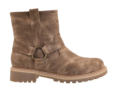 Corkys Footwear Fall In Love Modest 1.25-Inch Heel Booties with Memory Foam Insoles, Full Inside Zip, and Harness Detail – Stylish & Comfortable Fall Essential2