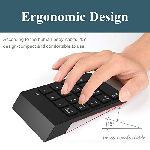 Image of Ganix Wireless Numeric Keypad 2.4G 18-Key USB Financial Numpad for Laptop Tablet Desktop PC Computer