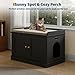 31.5 Inch Wooden Cat Litter Box Enclosures,Hidden Litter Box,Pet House with Barn Door,Large Capacity/Ventilated/Fit Most of Litter Box,for All Kinds of Cats