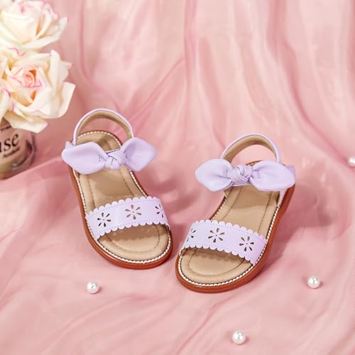 Image of Otter MOMO Girls Open Toe Princess Flat Sandals with Comfort Sole Summer Sandals