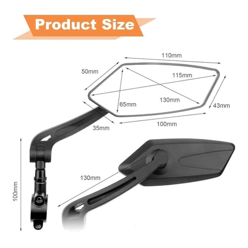 Accesorio espejo retrovisor ajustable para manillar de scooter 6