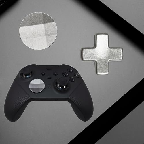 Image of 2 Pack Elite 2 Metal D-Pads Replacement for Xbox One Elite Series 2 Controller, Magnetic Standard D-Pad and Faceted D-Pad for Xbox One Elite Series 2 /Series 2 Core /Series 1 Controller (Silver)