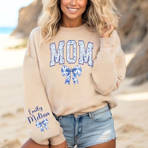 Personalized Mom Sweatshirt, Custom Mom Shirt, Gift for Mama, Gift for New Mother, Mama Sweater3