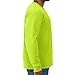 Jerzees Mens Dri-power Cotton Blend Long Sleeve Tees, Moisture Wicking, Odor Protection, Upf 30+, Sizes S-3x T-Shirt, Safety Green, Medium US