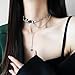 CIXVOEMK Silver Snake Entwined Pendant-Personalized Collarbone Chain-Fashion Necklace (Necklace-C)