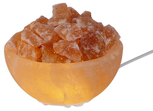 Himalaya Salt Dreams 4041678005153 iluminada Bola de Cristal de Sal Petite Redondo, diámetro 9 cm, Altura aproximada de 4 cm, con LED-eléctrico