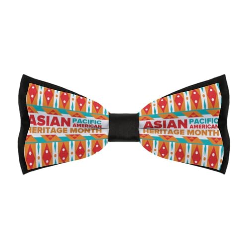 JYYAU Asian American And Pacific Islander Heritage Month Bow Tie Adjustable Necktie For Men Business Fashion Pre-tied Tie Neckwear Novelty Accessory For Weddings Party Festival