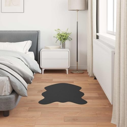 Tapis en fourrure synthétique haut de gamme Olite noir