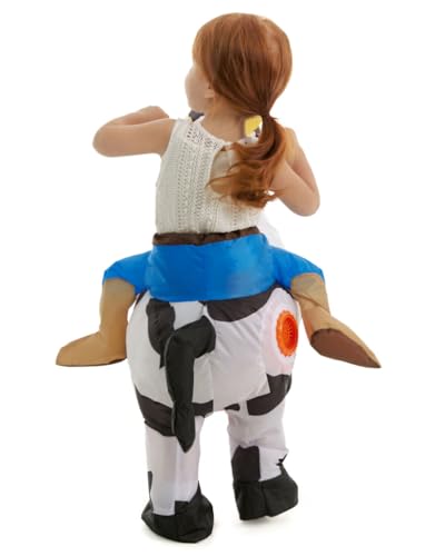 Disfraz inflable de vaca para niño pequeño miniatura 5
