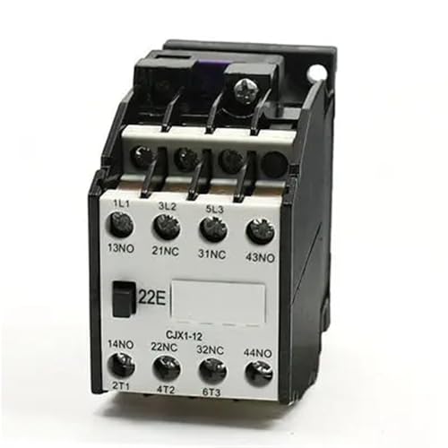 Contactor de CA CJX1-12A de 3 polos y 4 contactos auxiliares para maniobras seguras