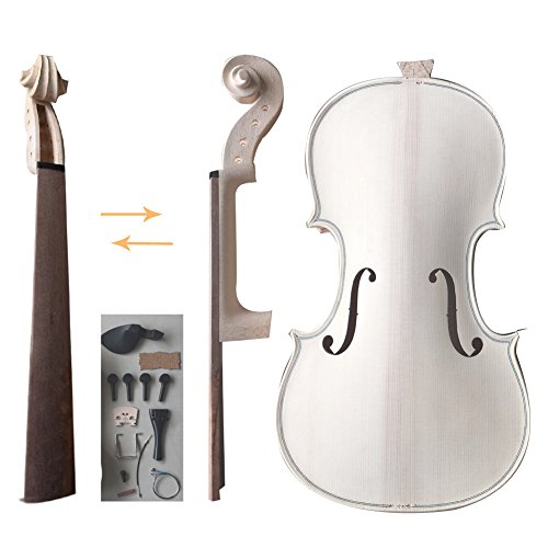 Zimo Make Your Own Violin Full Size 4/4 Natural Acoustic Violin DIY Kit - Thumbnail 6