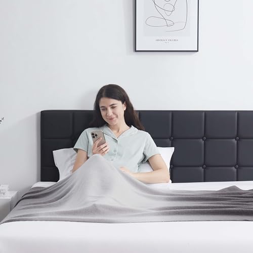 Hearth & Harbor HH-BTNTF-HDBRD-Q-BLK Bed Headboard Queen Size, Button Tufted Queen Headboard Only, Upholstered Headboards Queen, Bed Frame Mounted, Adjustable Height 34"-42", Modern Queen Size Headboard, Black thumb #7