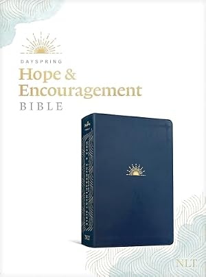 Book cover NLT DaySpring Hope & Encouragement Bible (LeatherLike, Navy Blue)