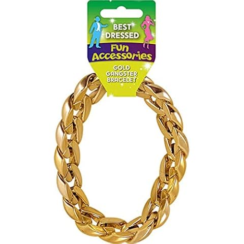 Chunky Gold Gangster Bracelet for Fancy Dress Cover