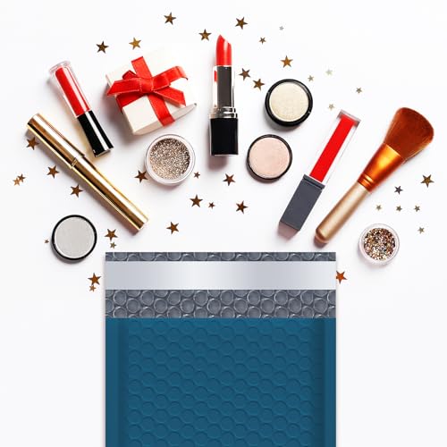 Image of UCGOU Bubble Mailers 4x8 inch Navy Blue 50 Pack Usable Size 4x7 inch Padded Mailers | Opaque Self Seal Adhesive Waterproof Boutique Padded Envelopes for Jewelry Makeup Small Bubble Mailers for Trading Cards #000