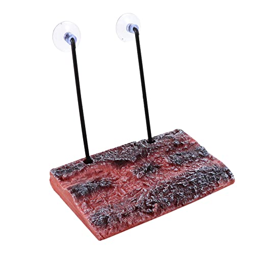 YARNOW タートルリフトプラットフォーム 亀の水槽の日光浴エリア スロープ付き亀水皿 ウォーターポンプ カメキット 投網 亀のテラス 亀のプラットフォーム 環境にやさしい発泡素材 Brown