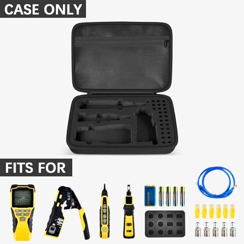 Image of Case Compatible with Klein Tools VDV501-851 VDV500-123 VDV226-110 VDV427-300. Storage Carrying Travel Holder for Cable Tester for Scout Pro 3 / Tracer Probe /Wire Stripper and Accessories- All Black