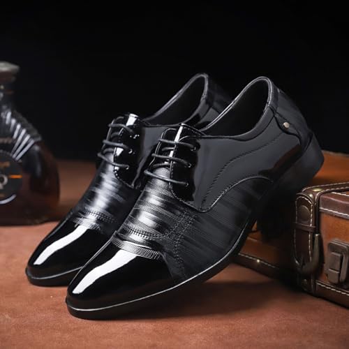 Men's Stylish Leather Dress Shoes, Formal Business Footwear - Ideal for Office Days, Business Meetings & Formal Events2