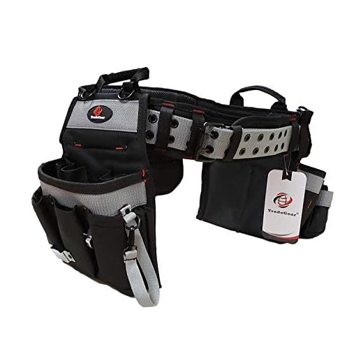 TradeGear Part#SZA Electrician's Belt & Bag Combo - Heavy Duty Electricians Tool Belt Designed for Comfort & Durability - Ideal for All Electricians Tools - Fits Sizes S - L (26"-40")