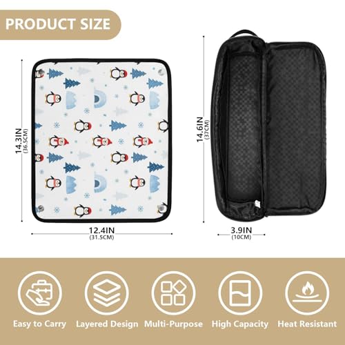 Bolsa organizadora para herramientas de cabello resistente al calor miniatura 4