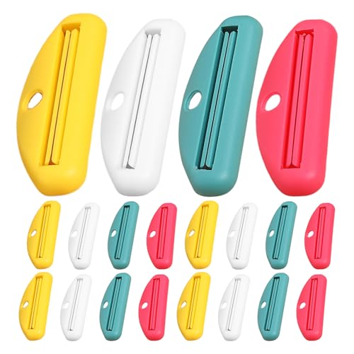 OSOLADY Lot de 20 distributeurs de tubes de dentifrice avec presse-tubes - Pince à rouleau pour de crème cosmétique - Outil réutilisable pour la salle de bain et les voyages
