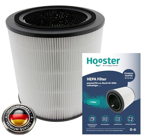 1 Filter Compatible with Bosch Air 2000 Air Purifier, 3-in-1 HEPA / Activated Carbon Filter for Optimal Air Purification