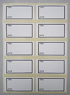 200 Freezer Labels. Sticky Labels for Bags, Jars, Boxes & Packs. 50 x 25mm., White (21200)