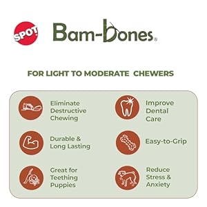 SPOT-Bam-Bones-Bone-Made-with-Strong-Bamboo-Fiber-Durable-Long-Lasting-Dog-Chew-for-Light-to-Moderate-Chewers-Great-Toy-for-Adult-Dogs-Teething-Puppies-under-25lbs-575in-Bacon-Flavor - Cucciolini Doodles   SPOT-Bam-Bones-Bone-Made-with-Strong-Bamboo-Fiber-Durable-Long-Lasting-Dog-Chew-for-Light-to-Moderate-Chewers-Great-Toy-for-Adult-Dogs-Teething-Puppies-under-25lbs-575in-Bacon-Flavor