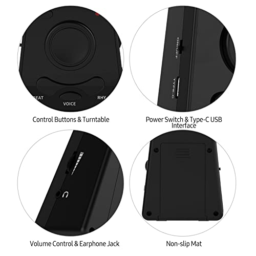 Bozony Metrônomo digital eletrônico com temporizador Metrônomo eletrônico universal com controle de