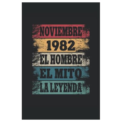 Noviembre 1982 - El Hombre - El Mito - La Leyenda: Regalos Originales para Hombre Papá Abuelo Hermano - Diario, Cuaderno De Notas, Apuntes O Agenda