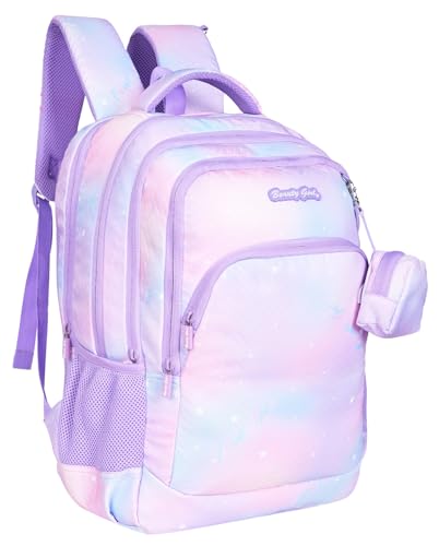 Image of BEAUTY GIRLS BY HOTSHOT|MAGICPACK 1616|SCHOOL BAG WITH JOYPOUCH|LARGE SIZE|TUTION BAG|COLLEGE BACKPACK|WATER RESISTANT BAG|40 LITERS SCHOOL BAG |FOR GIRLS & WOMEN