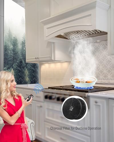 MCBON Charcoal Filter, Charcoal Filter for Range Hood, Range Hood Carbon Filter, for Ductless Range Hood, Toolless Installation, for AE88-30, AE88-36, 2 Pieces, ZY88-3