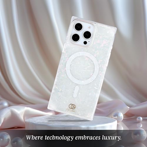 Image of COCOMII Rectangle for iPhone 16 Pro Max Case, Pearlescent Opal