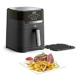 Tefal EY5058 Easy Fry & Grill Precision Heißluftfritteuse | 2-in-1 Technologie (Heißluftfritteuse und Grill) | Digitales Display | Fassungsvermögen: 4,2 Liter | 8 automatische Programme | Schwarz, XL
