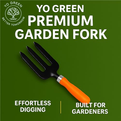 Image of Yo Green Gardening Hand Tools Set - 3 Pcs (Cultivator, Big Trowel, Fork) | Gardening Tools for Home Garden | Durable Plant Tool Kit | Farming Tools (3 Pc Tool)