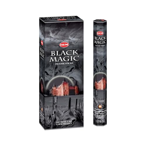 Hem Black Magic Incense Sticks (120 Sticks, 6 Boxes Inside) - 9 Inches Long, 20g per Box - Perfect for Meditation, Rituals & Cleansing