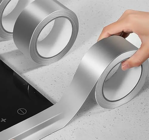 Image of Aluminum Foil Tape, 0.1 mm Thick, 1.97 Inch Wide, 65.6 Feet Silver Tape for Metal Repair, Foamboard, Insulation, Sealing and Patching Hot and Cold Air Ducts (1)