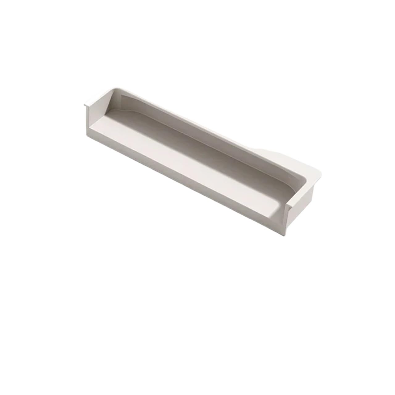 ATEUXOL Recessed Door Handles Light Luxury Same Color Dark Button Handle Skin Texture Slotted Embedded Cabinet Door Drawer(Angola Grey 120mm)