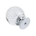 IEIK 10 PCS Crystal Cabinet Knobs Round Glass Bubbles Knobs Smooth Drawer Pulls Handle for Home, Cabinet, Drawer and Dresser with 3 Different Size Screws, 30MM (Transparent)