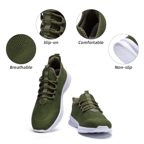 Image of DLWKIPV Womens Walking Shoes Slip On Sneakers Tennis Shoes Running Sport Workout Gym Shoes Athletic Non Slip Lightweight Breathable Fashion Casual Shoes for Travel Work