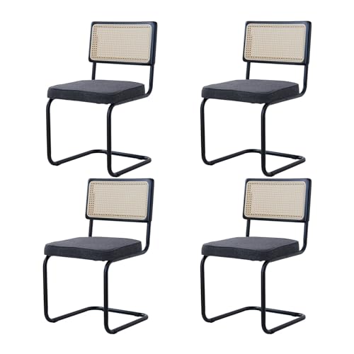 BenyLed Pack 4 Sillas de Comedor Estilo Nórdico Silla Escandinava; Sillas de Cocina Modernas con Respaldo de Madera Maciza...