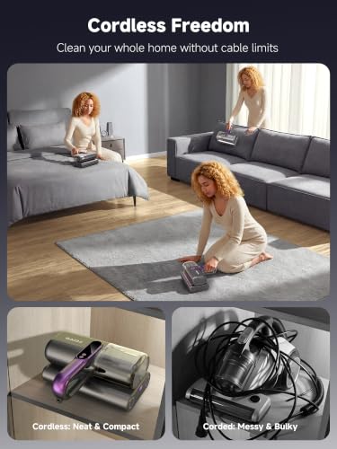 Image of FEPPO Cordless Mattress Vacuum Cleaner, 18Kpa Strong Suction Bed Vacuum