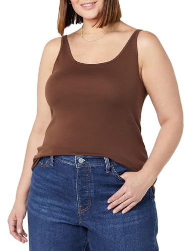 Image of Amazon Essentials Women's Slim-Fit Thin Strap Tank Top, Pack of 2