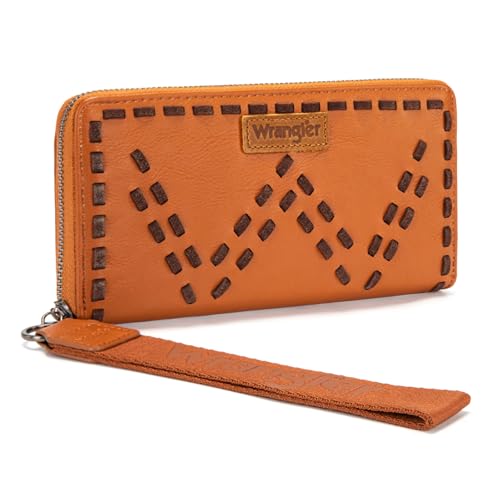 Montana West Wrangler Wristlet Wallets for Women Clutch Purse Retro Western Style Card Holder with RFID