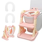 【Multifunktionale Anwendung】: Der Toilettensitz Kinder mit Treppe kann als Toilettenstufe oder Tritthocker verwendet werden, unterstützt Kinder unter 50 kg und kann zum Waschen auf den Stufen stehen, was das Toilettentraining einfach und angenehm macht.